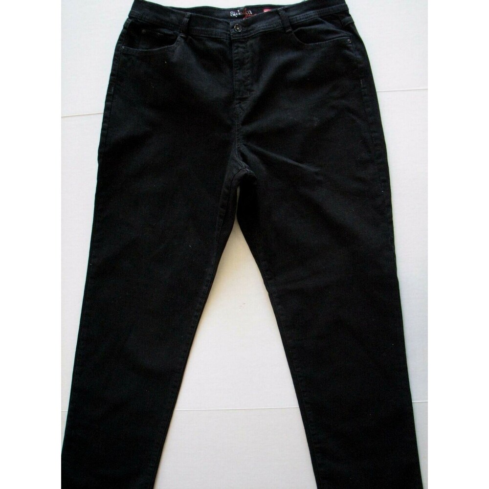 Style & Co. Black Jeans Stretch Tummy Control Denim Pants Women's 18